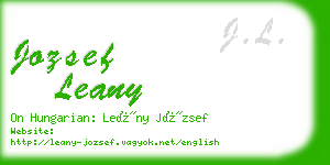 jozsef leany business card